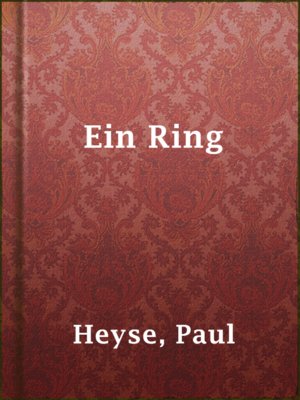 cover image of Ein Ring